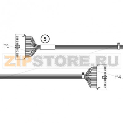 Информационный кабель печатающей головки Datamax H-6210 Информационный кабель печатающей головки Datamax H-6210Запчасть на сборочном чертеже под номером: 5Название запчасти Datamax на английском языке: Printhead Data Cable, All H6