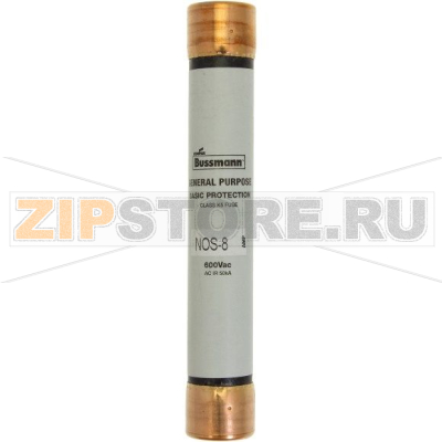 Предохранитель, 9 A, AC 600 В, 20.6x127, UL Eaton BUSS ONE TIME FUSE 