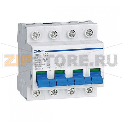 Выключатель нагрузки 100 A, 4 полюса Chint NH2-125 