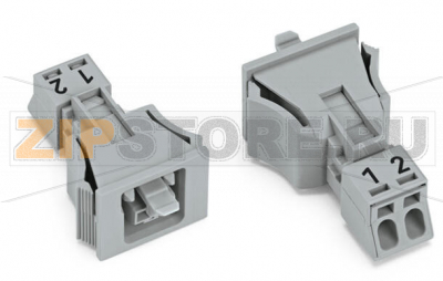 Snap-in socket; 2-pole; Cod. B; 1,50 mm; gray Wago 890-742/060-000 Protected against mismating and maintenance-freePush-in CAGE CLAMP® spring pressure connection technology allows solid conductors to be simply pushed into a unit.Low profile with 4.4 mm pole spacingComponents can be clearly printed on and color-coded to meet custom requirements.When assembled, the installation connectors comply with IP40 and are suitable for easily accessible areas....