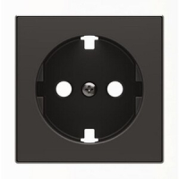 Накладка для розетки с плоской поверхностью, чёрный бархат ABB 2CLA858890A1501