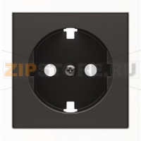 Накладка для розетки с плоской поверхностью, чёрный бархат ABB 2CLA858890A1501