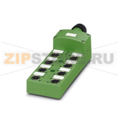 Коробка датчика и исполнительного элемента Phoenix Contact SACB-8/ 8-L-C NPN SCO Тип подключения: Гнездовой разъем M12-SPEEDCON металл, Количество гнезд: 8, Полюсов: 4, Расположение гнезд: Один ряд, Индикатор состояния: есть, n-p-n Подключение магистрального кабеля: вставные винтовые клеммы 180°, Экранировка: нет.Минимальный заказ: 25 шт.Упаковка: 1 шт.