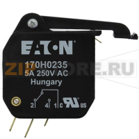 Микровыключатель, 5 A, AC 250 В, IEC размеры выступа 6,3x0,8 Eaton MICROSWITCH T1 5A 250V X0-3