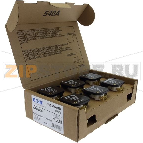 Микровыключатель, 5 A, AC 250 В, IEC размеры выступа 6,3x0,8 Eaton MICROSWITCH T1 5A 250V X0-3 