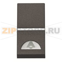 Механизм одноклавишной кнопки, одномодульный, антрацитовый ABB 2CLA210400N1801