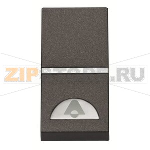 Механизм одноклавишной кнопки, одномодульный, антрацитовый ABB 2CLA210400N1801 