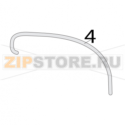 Tubo in gomma 12X19,5 (food quality) Elettrobar Fast 80D Tubo in gomma 12X19,5 (food quality) Elettrobar Fast 80DЗапчасть на деталировке под номером: 4
