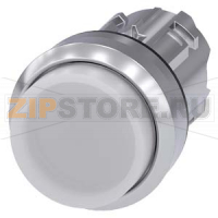 АКТУАТОР КНОПКИ С ВОЗМОЖНОСТЬЮ ПОДСВЕТКИ, 22MM, КРУГЛ., ГЛЯНЦЕВЫЙ МЕТАЛЛ, КНОПКА БЕЛАЯ ВЫСТУПАЮЩАЯ, БЕЗ ФИКСАЦИИ, С МАРКИРОВКОЙ ЛАЗЕРОМ, НИЖНИЙ РЕГИСТР Siemens 3SU1051-0BB60-0AA0-Z&nbsp;Y12