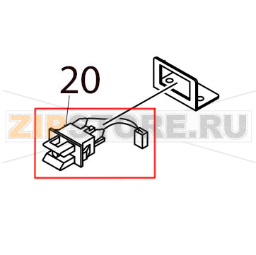 Cutter interlock switch Toshiba TEC B-SX4T-GS10/20-QQ-US Cutter interlock switch Toshiba TEC B-SX4T-GS10/20-QQ-USЗапчасть на деталировке под номером: 20