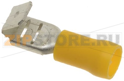ЖЕЛТЫЙ СОЕДИНИТЕЛЬ С ПЛОСКИМИ КОНТАКТАМИ M/F 6,3X0,8 ММ 100 ШТ 