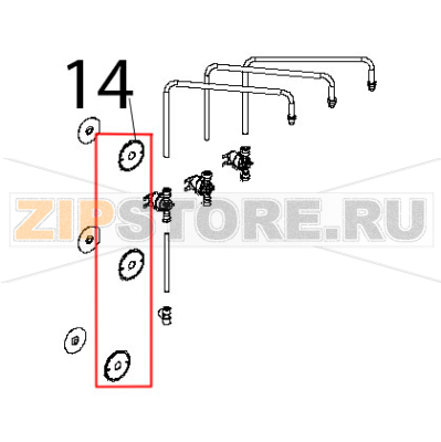 Disco tenuta albero motore inox Unox XBC 804 Disco tenuta albero motore inox Unox XBC 804Запчасть на деталировке под номером: 14