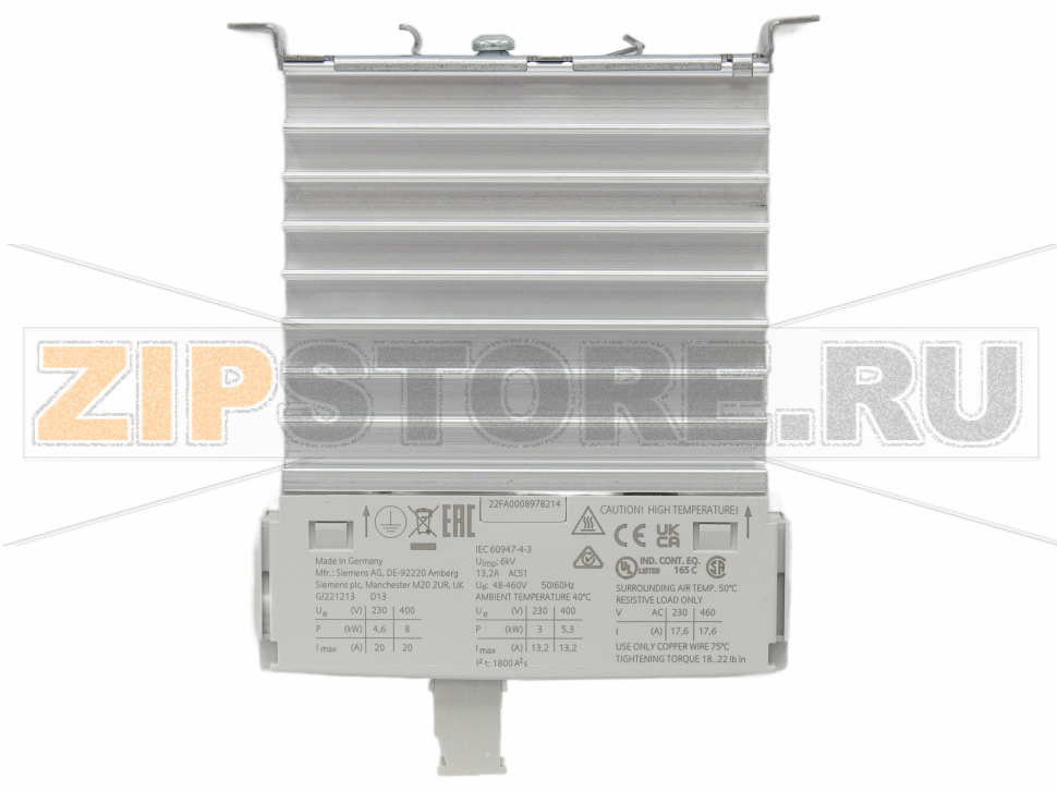 ПОЛУПРОВОДНИКОВЫЙ КОНТАКТОР 3RF2 AC51 20A 40 ГРАД. C 200-600V / 4-30VDC БЕЗШУМНЫЙ Siemens 3RF2320-1CA44 