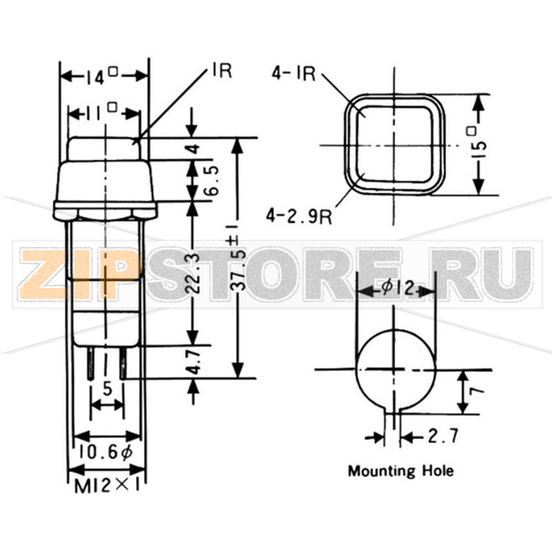Кнопка, 1 шт TRU Components TC-DT310RT 