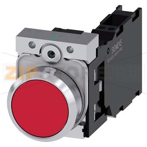 КНОПКА, 22MM, КРУГЛАЯ, МЕТАЛЛИЧЕСКАЯ ГЛЯНЦЕВАЯ, КРАСНАЯ, ПЛОСКАЯ КНОПКА, КОНТАКТЫ МГНОВЕННОГО ДЕЙСТВИЯ, С ДЕРЖАТЕЛЕМ, 1NO+1NC, ПРУЖИННЫЕ КЛЕММЫ, С ГРАВИРОВКОЙ ЛАЗЕРОМ, UPPER CASE Siemens 3SU1150-0AB20-3FA0-Z&amp;nbsp;Y11 