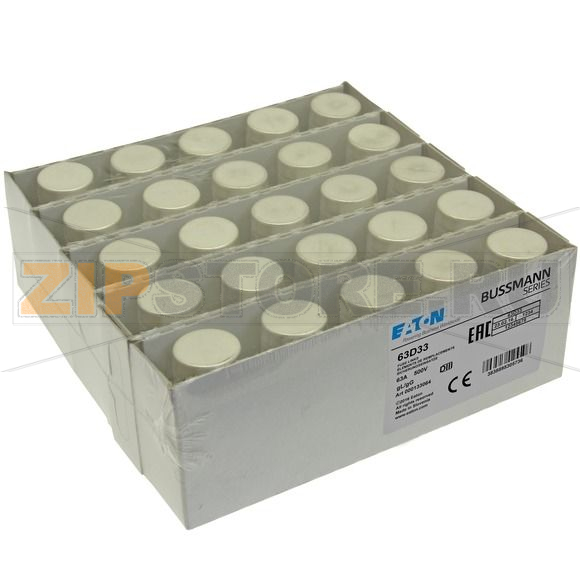 Предохранитель, 63 A, AC 500 В, 100 кА, D3, gL/gG, IEC с задержкой Eaton FUSE-D3 63A T GL/GG 500VA 
