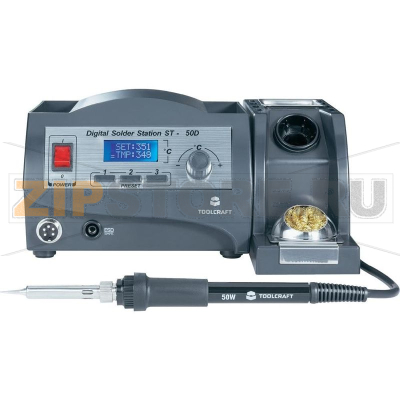 Станция паяльная 50 Вт, цифровая Toolcraft ST-50-D 