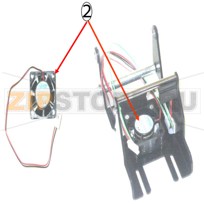 Fan, print head Zebra P310C Fan, print head Zebra P310CЗапчасть на деталировке под номером: 2