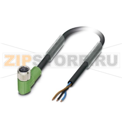 Кабель для датчика / исполнительного элемента Phoenix Contact SAC-3P- 2,0-PUR/M 8FR 3-полюсн., PUR без галогенов, темно-серый RAL 7021, свободный конец, к Гнездо угловой M8, Длина кабеля: 2 м.Минимальный заказ: 25 шт.Упаковка: 5 шт.