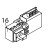 Blue neutral connector 35mm 125A Fagor LA-18 TP2 E