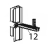 Label roll support assy Zebra TLP-2746e