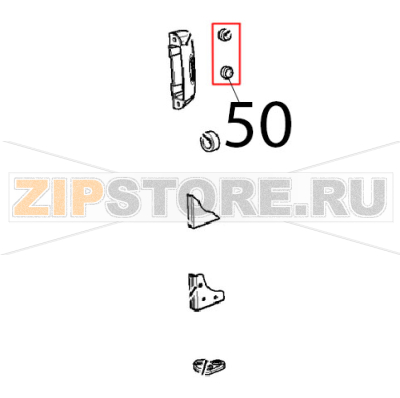Tappo premi vetro interno Unox XBC 615EG Tappo premi vetro interno Unox XBC 615EGЗапчасть на деталировке под номером: 50