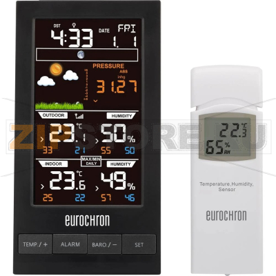 Метеостанция цифровая с беспроводным датчиком Eurochron EFWS S250 