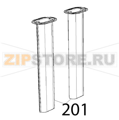 Canna scambiatore Unox XBC 615EG Canna scambiatore Unox XBC 615EGЗапчасть на деталировке под номером: 201