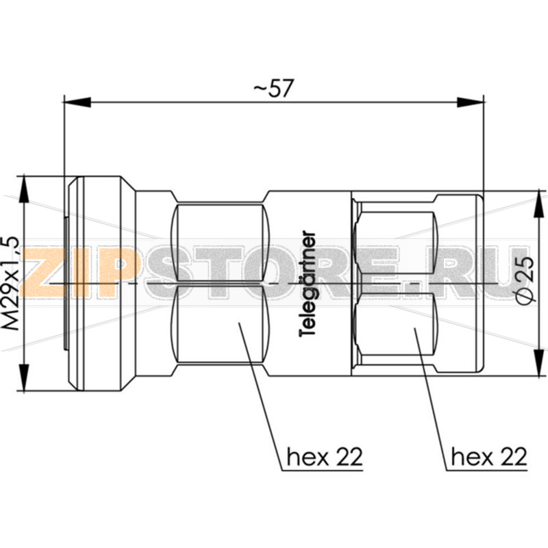 Разъем DIN 7-16, 50 Ом, 1 шт Telegärtner J01121G0136 