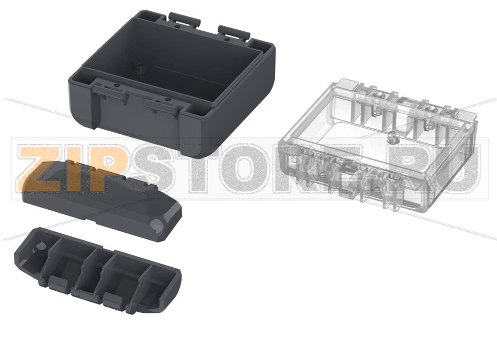 Корпус, 89x80x47 мм, поликарбонат UL 94 V0, прозрачная крышка Bopla B 080805 PC-V0-G 7024 