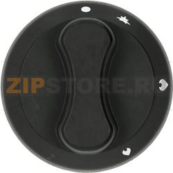 BLACK KNOB ø 70 mm SILK-SCREEN PRINTED 