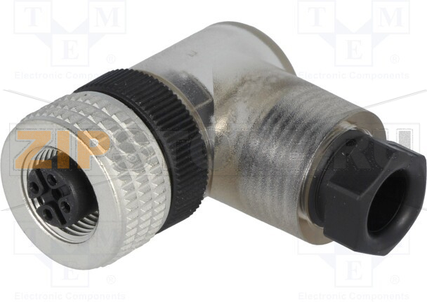 Разъем M12, 4 контакта Hirschmann ELWIKA 4012 PG7 TRANSPARENT 