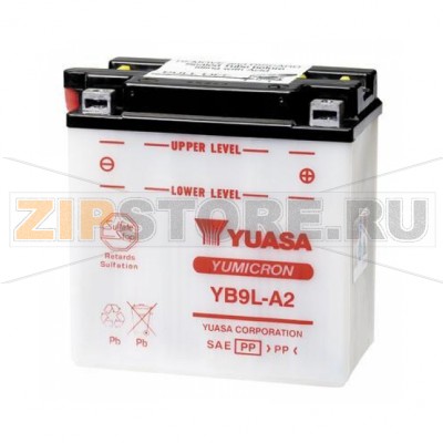 YUASA YB9L-A2 Мото аккумулятор Yuasa YB9L-A2 Напряжение АКБ: 12VЕмкость АКБ: 30Ah