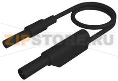 Провод тестовый 0.5 м, черный Hirschmann MAL S WS-B 50/2,5 BLACK 