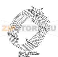 6 Turns 2+2+1,6 kW 230 V heating element Unox XBC 1005 