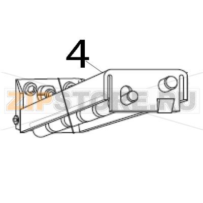 Kit upper pinch segmented roller assembly RH Zebra 110PAX4 Kit upper pinch segmented roller assembly RH Zebra 110PAX4Запчасть на деталировке под номером: 4