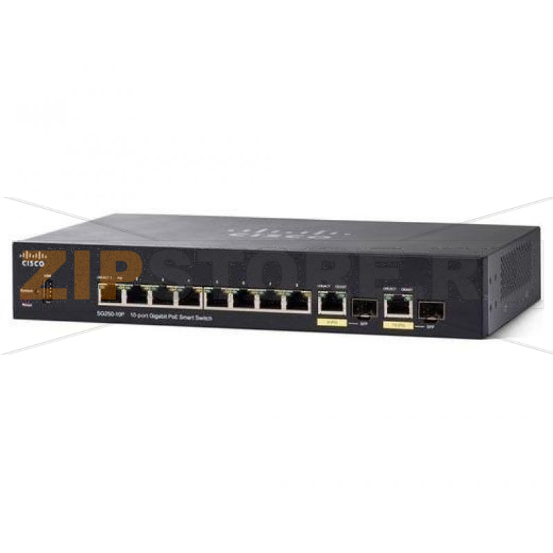 Коммутатор 1 Гб/с, 8 портов, RJ-45 Cisco SG250-08-K9-EU 