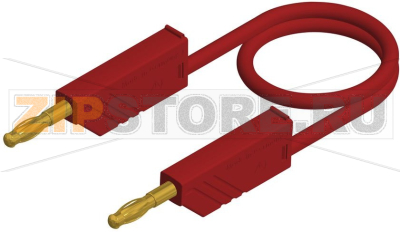 Провод тестовый 0.25 м, красный Hirschmann MLN 25/2.5 AU ROT / RED 