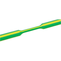 Трубка термоусаживающаяся, усадка: 3:1, зеленая, желтая, 1 м, диаметр до усадки: 6 мм HellermannTyton TREDUX-6/2-GNYE