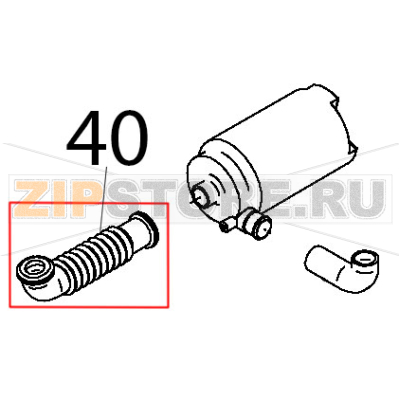 Manicotto corrugato vasca-motore Teikos TS820 Manicotto corrugato vasca-motore Teikos TS820Запчасть на деталировке под номером: 40