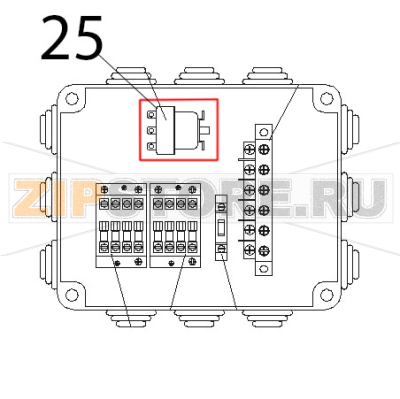 Termostato sicurezza 180 °C, 3F Tecnoinox P81FIE9 Termostato sicurezza 180 °C, 3F Tecnoinox P81FIE9Запчасть на деталировке под номером: 25