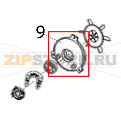 Axle bearing seat Hurakan HKN-IP10F Axle bearing seat Hurakan HKN-IP10FЗапчасть на деталировке под номером: 9