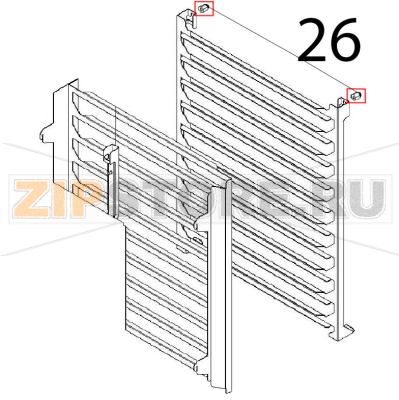 Tray holder pin M6 Angelo Po FC1011G Tray holder pin M6 Angelo Po FC1011GЗапчасть на деталировке под номером: 26