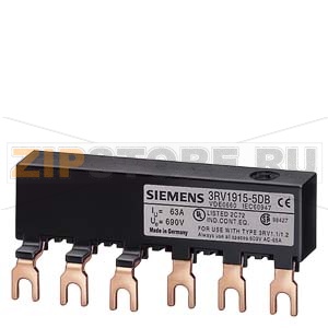 СОЕДИНИТЕЛЬНЫЕ КЛЕММЫ ДЛЯ 3-ФАЗНЫХ ШИН, МОДУЛЬНОЕ РАССТОЯНИЕ 45MM Siemens 3RV1915-5DB 