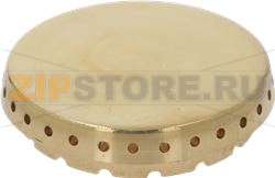 BURNER CAP BRASS PERFORATED GLOSSY 