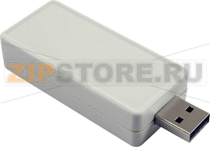 Корпус USB 50x25x15.5 мм, материал: акрилонитрил, серо-белый Hammond 1551USB2GY 