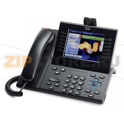 IP-видеотелефон 48 В/DC, 2xGE (PoE), 6 линий, SIP, RJ-45, 640х480 пкс Cisco CP-9971-C-CAM-K9 