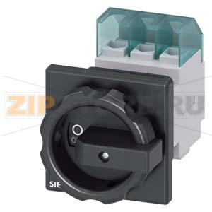 ГЛАВНЫЙ УПРАВЛЯЮЩИЙ ПЕРЕКЛЮЧАТЕЛЬ 3 ПОЛЮСА IU=32, P/AC-23A AT 400V=11, 5KW, ДЛЯ ФРОНТАЛЬНОГО МОНТАЖА, МОНТАЖ ПОСР. ЦЕНТР. ОТВЕРСТИЯ ПОВОРОТНЫЙ ИСП. МЕХАНИЗМ ЧЕРН. Siemens 3LD2254-0TK51 