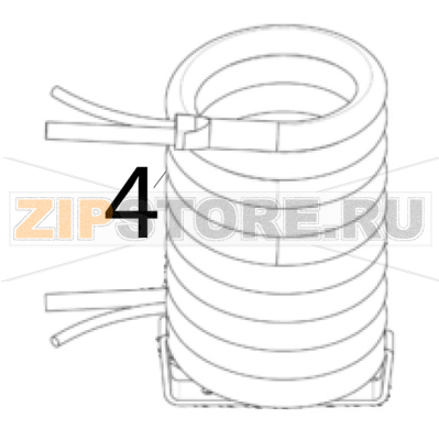 Water cooled condenser Scotsman B 7040 Water cooled condenser Scotsman B 7040Запчасть на деталировке под номером: 4