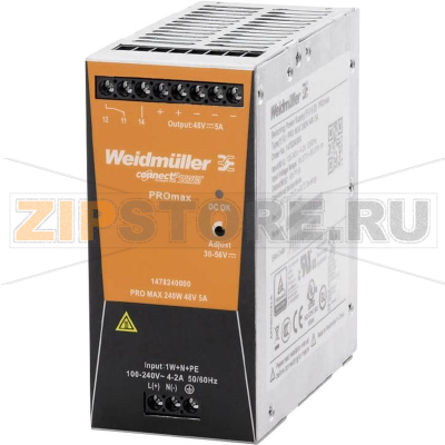 Блок питания на DIN-рейку 48 В, 5 А, 240 Вт Weidmüller PRO MAX 